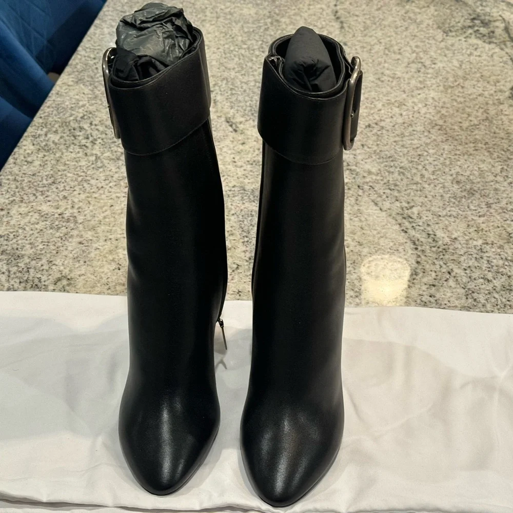 Saint Laurent Black Joplin 105 Buckle Boots Sz 39.5 - Picture 8 of 9